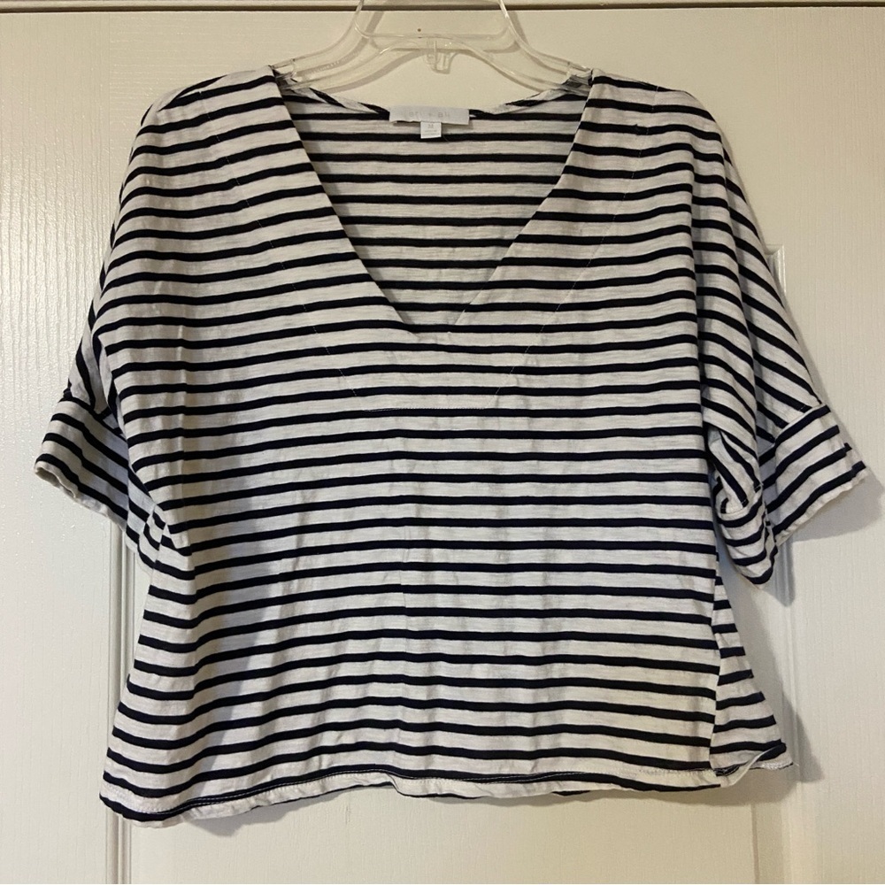 Striped V-Neck Women's Top